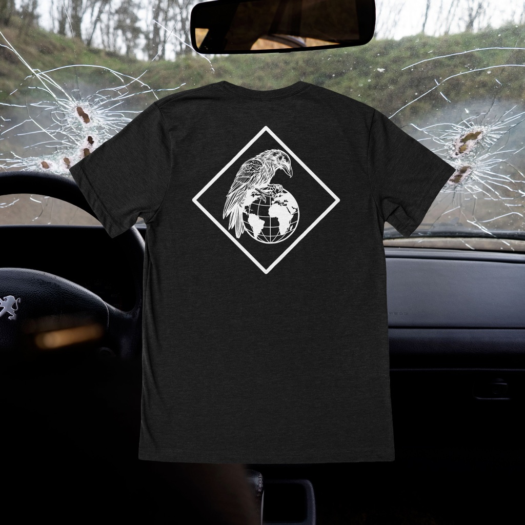 Mattlock College Tee in Heather Black, Rückseite